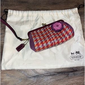 Coach crochet wristlet